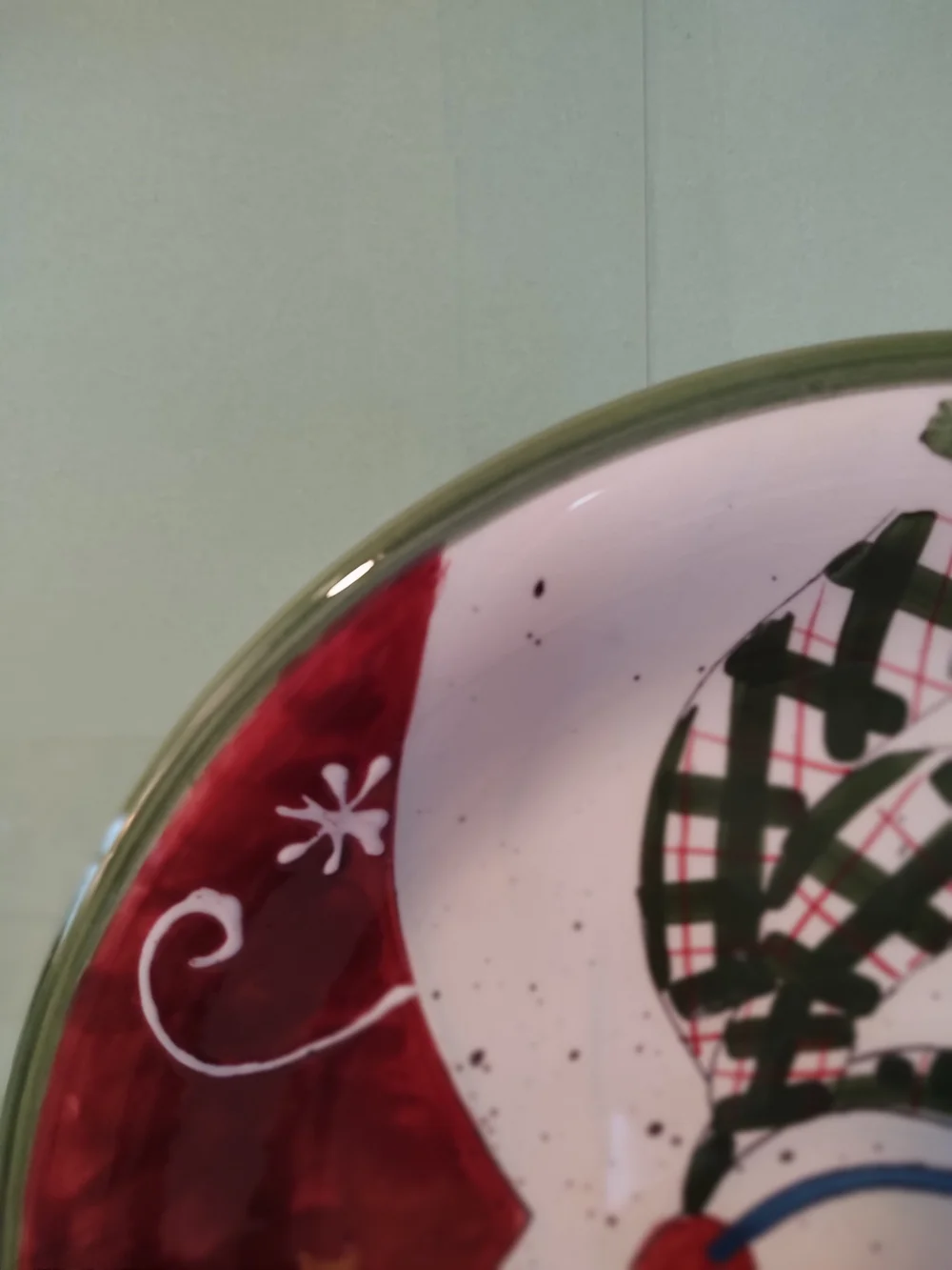 Certified International Red Snowman Holiday Serving Plate